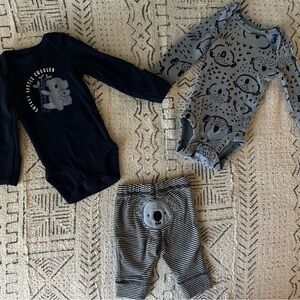 Carter's Navy and White Koala Trio